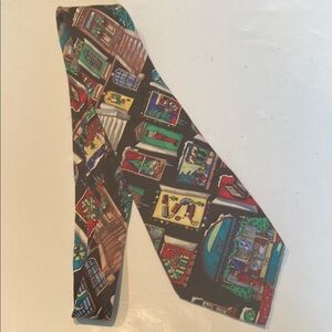 Vintage 1993 Nicole Miller Christmas Holiday Silk Tie